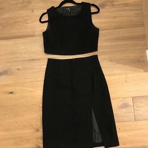 Black Cropped Set